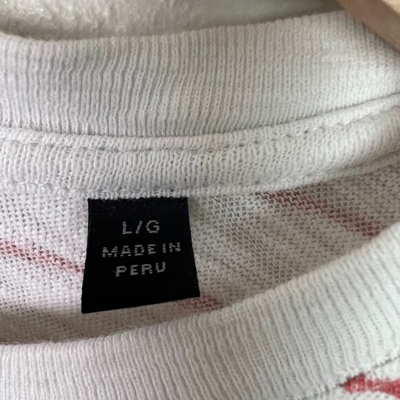 ATM Anthony Thomas Melillo Large Striped Slub Jersey Schoolboy Crew Neck Tee - Picture 4 of 9